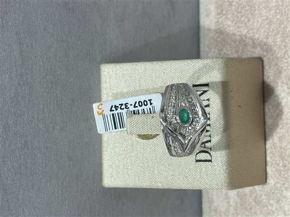 Anello Damiani Donna in Oro bianco Smeraldi+Diamanti 0.18 Ct AS11173 - AS11173
